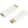 ADAPTOR video LOGILINK, DisplayPort (T) la HDMI (M), conectori auriti, rezolutie maxima Full HD (1920 x 1080) la 30 Hz, alb, "CV