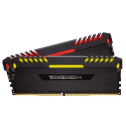 Memorie DDR Corsair DDR4 16 GB, frecventa 2666 MHz, 8 GB x 2 module, radiator, iluminare RGB, "CMW16GX4M2A2666C16"