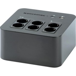 UPS SOCOMEC Line Int. mgmt,brick,600VA/ 360W,AVR,6xsocket Shucko,indicatie LED,1x12V/7A,Backup 15 min,incarcare 8h,conector USB,