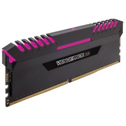 Memorie DDR Corsair DDR4 16 GB, frecventa 2666 MHz, 8 GB x 2 module, radiator, iluminare RGB, "CMW16GX4M2A2666C16"