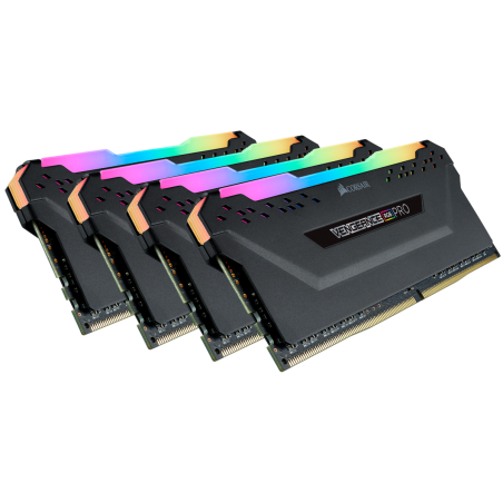 Memorie DDR Corsair DDR4 32 GB, frecventa 3600 MHz, 8 GB x 4 module, radiator, iluminare RGB, "CMW32GX4M4D3600C18"