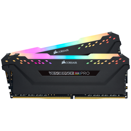 Memorie DDR Corsair DDR4 64 GB, frecventa 3600 MHz, 32 GB x 2 module, radiator, iluminare RGB, "CMW64GX4M2D3600C18"