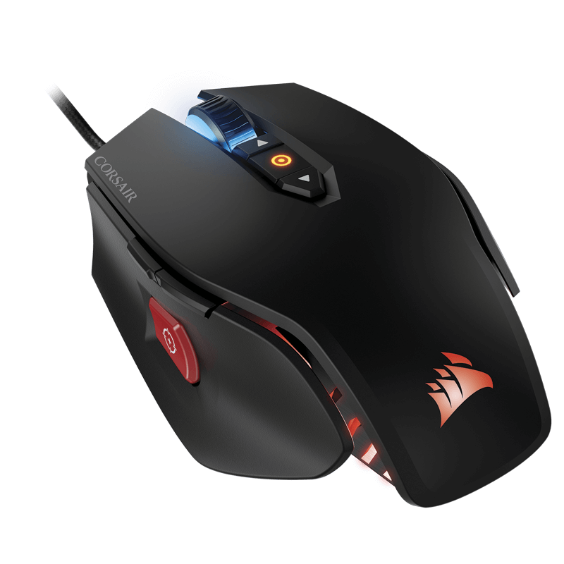 MOUSE CORSAIR, "M65 PRO RGB", gaming, cu fir, USB, optic, 12000 dpi, butoane/scroll 8/1, iluminare, butoane programabile, negru,