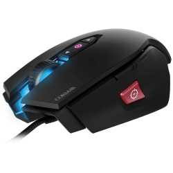 MOUSE CORSAIR, "M65 PRO RGB", gaming, cu fir, USB, optic, 12000 dpi, butoane/scroll 8/1, iluminare, butoane programabile, negru,