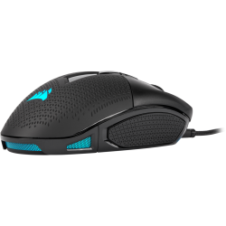 MOUSE CORSAIR, "NIGHTSWORD RGB", gaming, cu fir, USB, optic, 18000 dpi, butoane/scroll 8/1, iluminare, butoane programabile, neg