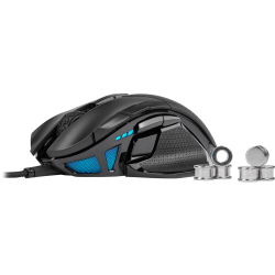 MOUSE CORSAIR, "NIGHTSWORD RGB", gaming, cu fir, USB, optic, 18000 dpi, butoane/scroll 8/1, iluminare, butoane programabile, neg
