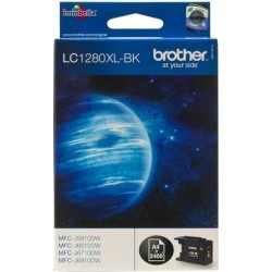 Cartus Cerneala Original Brother Black, LC1280XLBK, pentru DCP-J525|J725|J925|MFC-J430|J5910|J625|J6510|J6910, 2.4K, (timbru ver