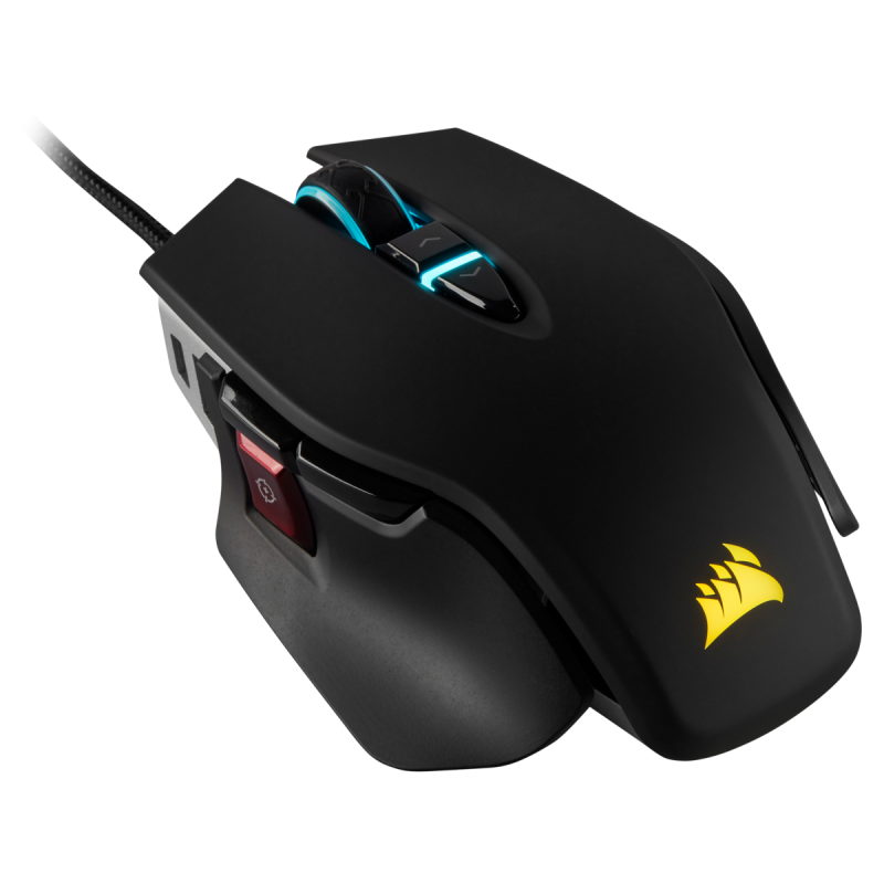 MOUSE CORSAIR, "M65 RGB ELITE", gaming, cu fir, USB, optic, 18000 dpi, butoane/scroll 8/1, iluminare, butoane programabile, negr
