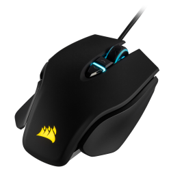 MOUSE CORSAIR, "M65 RGB ELITE", gaming, cu fir, USB, optic, 18000 dpi, butoane/scroll 8/1, iluminare, butoane programabile, negr