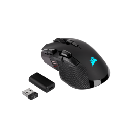 MOUSE CORSAIR, "IRONCLAW RGB", gaming, cu fir | wireless, USB | BT| 2.4GHz, 18000 dpi, 10/1, iluminare, butoane programabile, mo