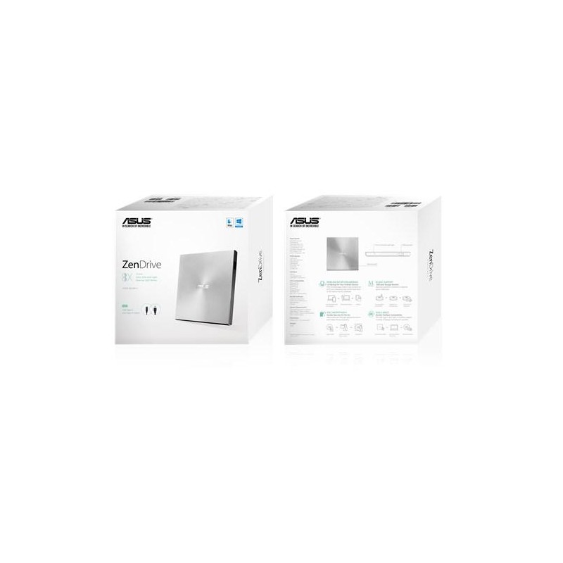 DVD-RW extern, ASUS, interfata USB 2.0, argintiu, "SDRW-08U9M-U/SIL/G" (timbru verde 0.8 lei)