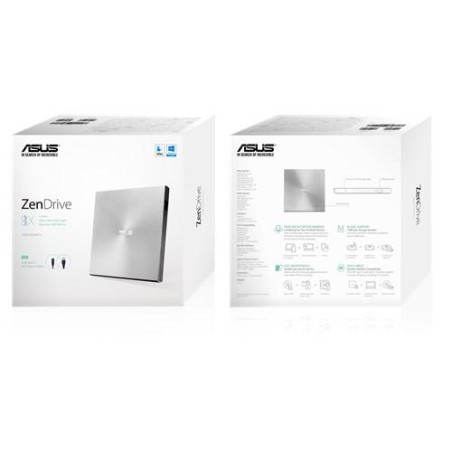 DVD-RW extern, ASUS, interfata USB 2.0, argintiu, "SDRW-08U9M-U/SIL/G" (timbru verde 0.8 lei)