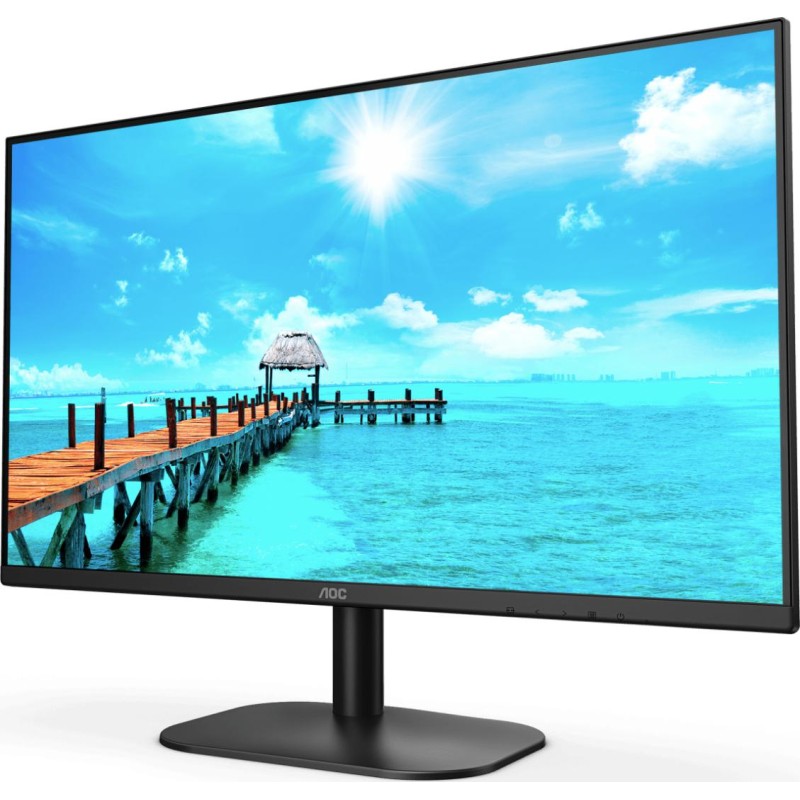 MONITOR AOC 27", home, office, IPS, Full HD (1920 x 1080), Wide, 250 cd/mp, 7 ms, HDMI, VGA, "27B2H" (timbru verde 7 lei)