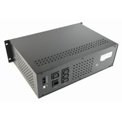 UPS GEMBIRD, Line Int. cu management, rack, 1500VA/900W, AVR, IEC x 4, 2 x baterie 12V/8Ah, display LCD, back-up 1 - 10 min., "U