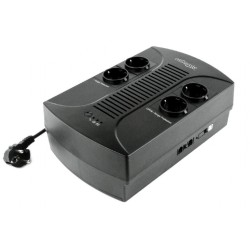 UPS GEMBIRD, Line Int. , brick, 850VA/510W, AVR, Schuko x 4, 1 x baterie 12V/8Ah, LED, back-up 1 - 10 min., "EG-UPS-002", (timbr
