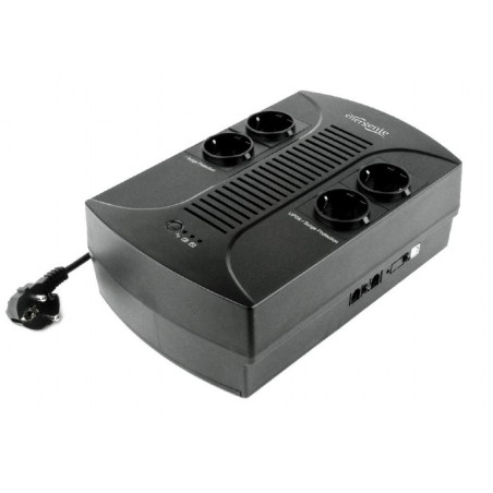 UPS GEMBIRD, Line Int. , brick, 850VA/510W, AVR, Schuko x 4, 1 x baterie 12V/8Ah, LED, back-up 1 - 10 min., "EG-UPS-002", (timbr