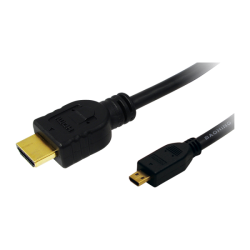 CABLU video LOGILINK, micro(D) HDMI (T) la HDMI (T) 1.4, 2m, conectori auriti, rezolutie maxima 4K (3840 x 2160) la 30 Hz, plast
