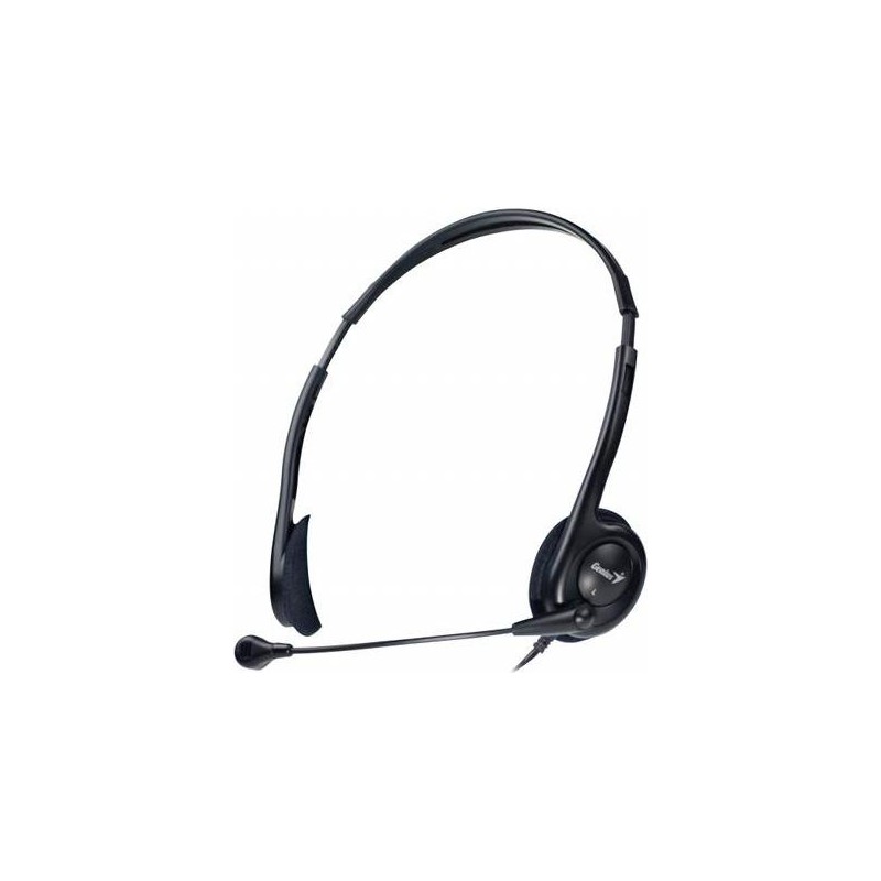 CASTI Genius, "HS-200C", cu fir, standard, utilizare multimedia, microfon pe brat, conectare prin Jack 3.5 mm, negru, "317101511