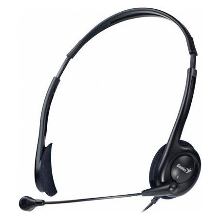 CASTI Genius, "HS-200C", cu fir, standard, utilizare multimedia, microfon pe brat, conectare prin Jack 3.5 mm, negru, "317101511