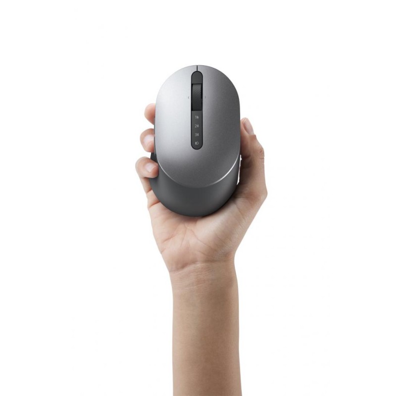 MOUSE DELL, "MS5320W", PC sau NB, wireless, Bluetooth | 2.4GHz, optic, 1600 dpi, butoane/scroll 7/1, mod dual de conectare, gri,