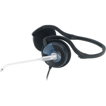 CASTI Genius, "HS-300N", cu fir, standard, utilizare multimedia, call center, microfon pe brat, conectare prin Jack 3.5 mm x 2, 