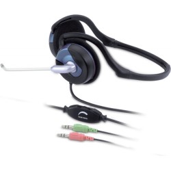 CASTI Genius, "HS-300N", cu fir, standard, utilizare multimedia, call center, microfon pe brat, conectare prin Jack 3.5 mm x 2, 