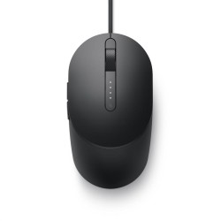 MOUSE DELL, "MS3220", PC sau NB, cu fir, USB, optic, 3200 dpi, butoane/scroll 5/1, , negru, "570-ABHN" (timbru verde 0.18 lei)