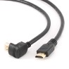 CABLU video GEMBIRD, HDMI (T) la HDMI (T), 3m, conectori auriti, rezolutie maxima 4K (3840 x 2160) la 60 Hz, 90 grade, negru, "C