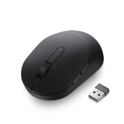MOUSE DELL, "MS5120W", PC sau NB, wireless, Bluetooth | 2.4GHz, optic, 1600 dpi, butoane/scroll 7/1, mod dual de conectare, negr
