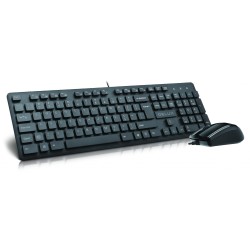 Kit TASTATURA si Mouse DELUX, "KA150U+M321BU", cu fir, 105 taste format standard, mouse 1000dpi, 3/1 butoane, negru, "KA150U+M32
