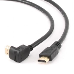 CABLU video GEMBIRD, HDMI (T) la HDMI (T), 1.8m, conectori auriti, rezolutie maxima 4K (3840 x 2160) la 60 Hz, 90 grade, negru, 