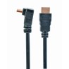 CABLU video GEMBIRD, HDMI (T) la HDMI (T), 1.8m, conectori auriti, rezolutie maxima 4K (3840 x 2160) la 60 Hz, 90 grade, negru, 