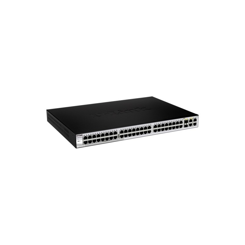 SWITCH D-LINK SMART 48 porturi 10/100Mbps + 2 porturi Gigabit + 2 porturi Combo SFP, carcasa metalica, rackabil, "DES-1210-52" (