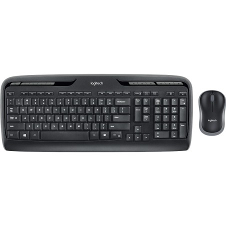 KIT wireless LOGITECH, tastatura wireless multimedia "MK330" + mouse wireless 1000dpi, 3 butoane "M215", black, "MK330" "920-003