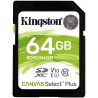 CARD SD KINGSTON, 64 GB, SDHC, clasa 10, standard UHS-I U1, "SDS2/64GB" (timbru verde 0.03 lei)