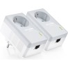 KIT ADAPTOR POWERLINE TP-LINK tehnologie AV,  AV600, pana la 600Mbps, 1 port 10/100Mbps, priza AC, 2buc. "TL-PA4010PKIT" (timbru