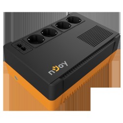 UPS NJOY, "SOTER 600", Line Int. cu management, brick, 600VA/360W, AVR, Schuko x 4, 1 x baterie GP05122F, back-up 1 - 10 min., "