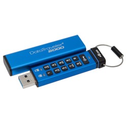 MEMORIE USB 3.1 KINGSTON 4 GB, cu capac | cu cifru, carcasa plastic, albastru, "DT2000/4GB" (timbru verde 0.03 lei)