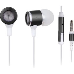 CASTI Gembird, cu fir, intraauriculare, pt smartphone, microfon pe fir, conectare prin Jack 3.5 mm, alb / negru, "MHS-EP-001", (