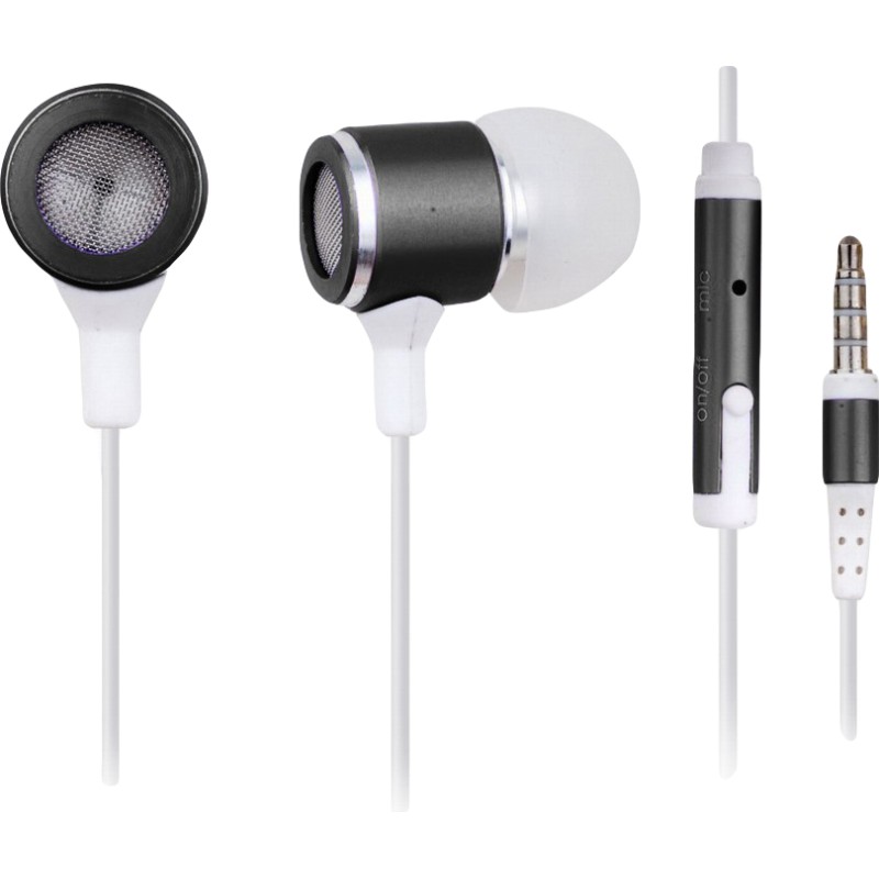 CASTI Gembird, cu fir, intraauriculare, pt smartphone, microfon pe fir, conectare prin Jack 3.5 mm, alb / negru, "MHS-EP-001", (