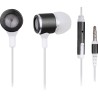 CASTI Gembird, cu fir, intraauriculare, pt smartphone, microfon pe fir, conectare prin Jack 3.5 mm, alb / negru, "MHS-EP-001", (