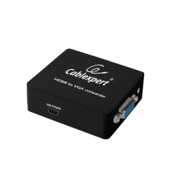 ADAPTOR video GEMBIRD, splitter HDMI (M) la VGA (M) + Jack 3.5mm (M), rezolutie maxima Full HD (1920 x 1080) la 60Hz, USB power,