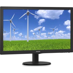 MONITOR PHILIPS 23.6", home, office, TFT, Full HD (1920 x 1080), Wide, 250 cd/mp, 1 ms, HDMI, DVI, VGA, "243S5LDAB/00" (timbru v