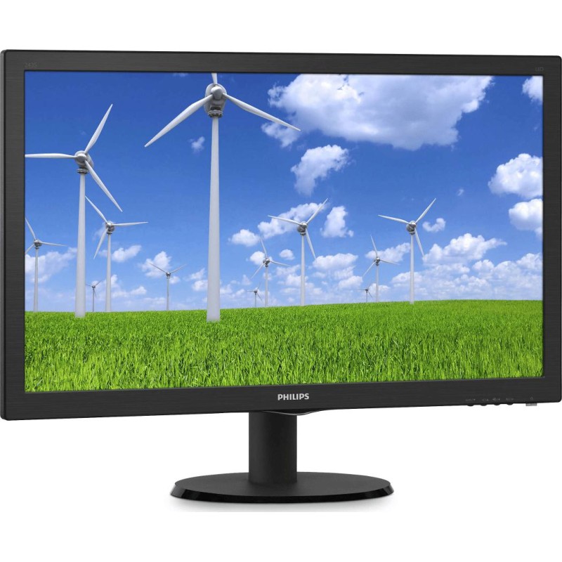 MONITOR PHILIPS 23.6", home, office, TFT, Full HD (1920 x 1080), Wide, 250 cd/mp, 1 ms, HDMI, DVI, VGA, "243S5LDAB/00" (timbru v