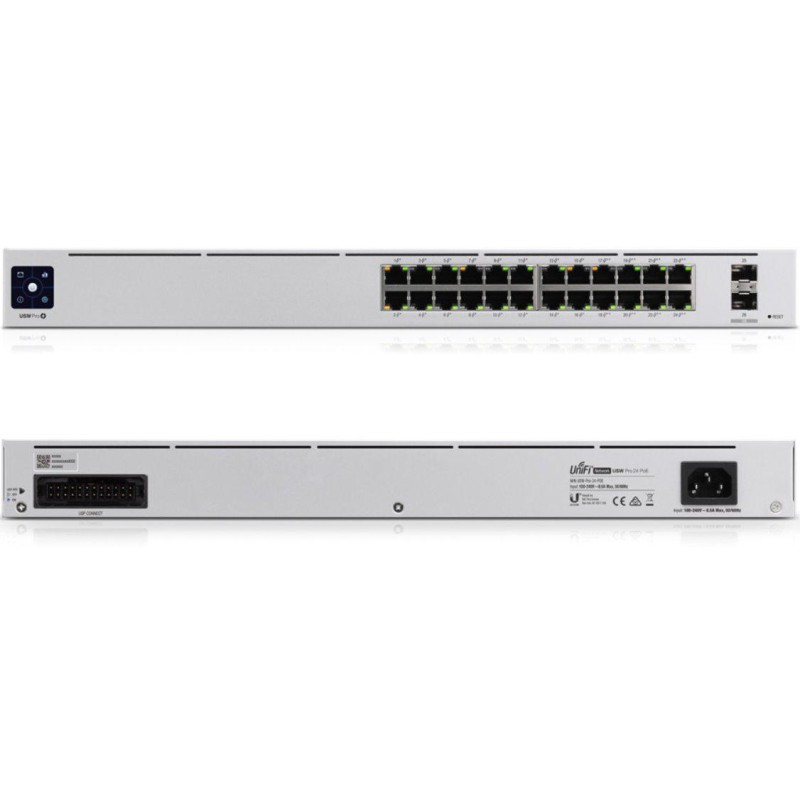 SWITCH PoE UBIQUITI, "UNIFI PRO SWITCH 24"port Gigabit x 24, SFP SFP+ x 2, managed, rackabil, carcasa metalica, "USW-PRO-24-POE"