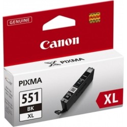 Cartus Cerneala Original Canon Black, CLI-551XLBK, pentru Pixma IP-7250|8750|IX-6850|MG-5450|5550|5650|6350|6450|6650|7150|7550|