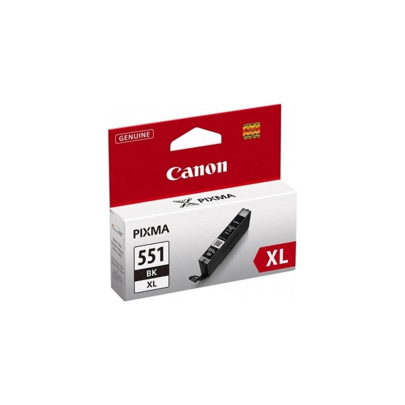 Cartus Cerneala Original Canon Black, CLI-551XLBK, pentru Pixma IP-7250|8750|IX-6850|MG-5450|5550|5650|6350|6450|6650|7150|7550|