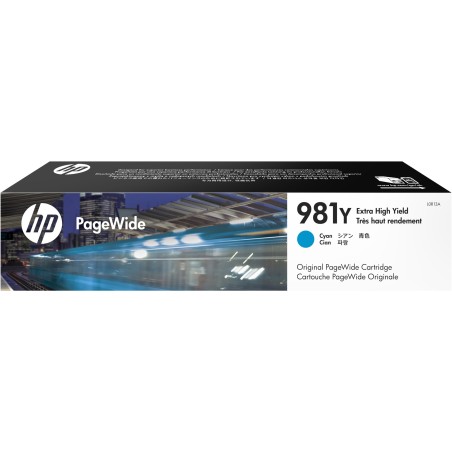 Cartus Cerneala Original HP Cyan, nr.981Y, pentru PageWide  E58650|556|586, 20K, (timbru verde 0.15 lei), "L0R13A"