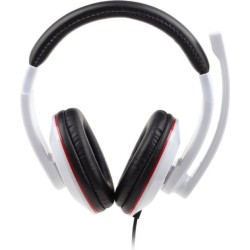 CASTI Gembird, cu fir, standard, utilizare multimedia, microfon pe brat, conectare prin Jack 3.5 mm x 2, alb / negru, "MHS-001-G