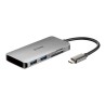 HUB extern D-LINK, porturi SD/microSD Dual Card Reader x 1, USB 3.0 x 2, HDMI x 1, USB Type C x 1, conectare prin USB Type C, ca